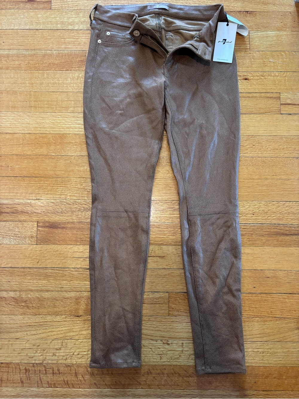 7 for all Mankind - Textured Faux Leather Pants - Sz 27 ⭐️NWT⭐️